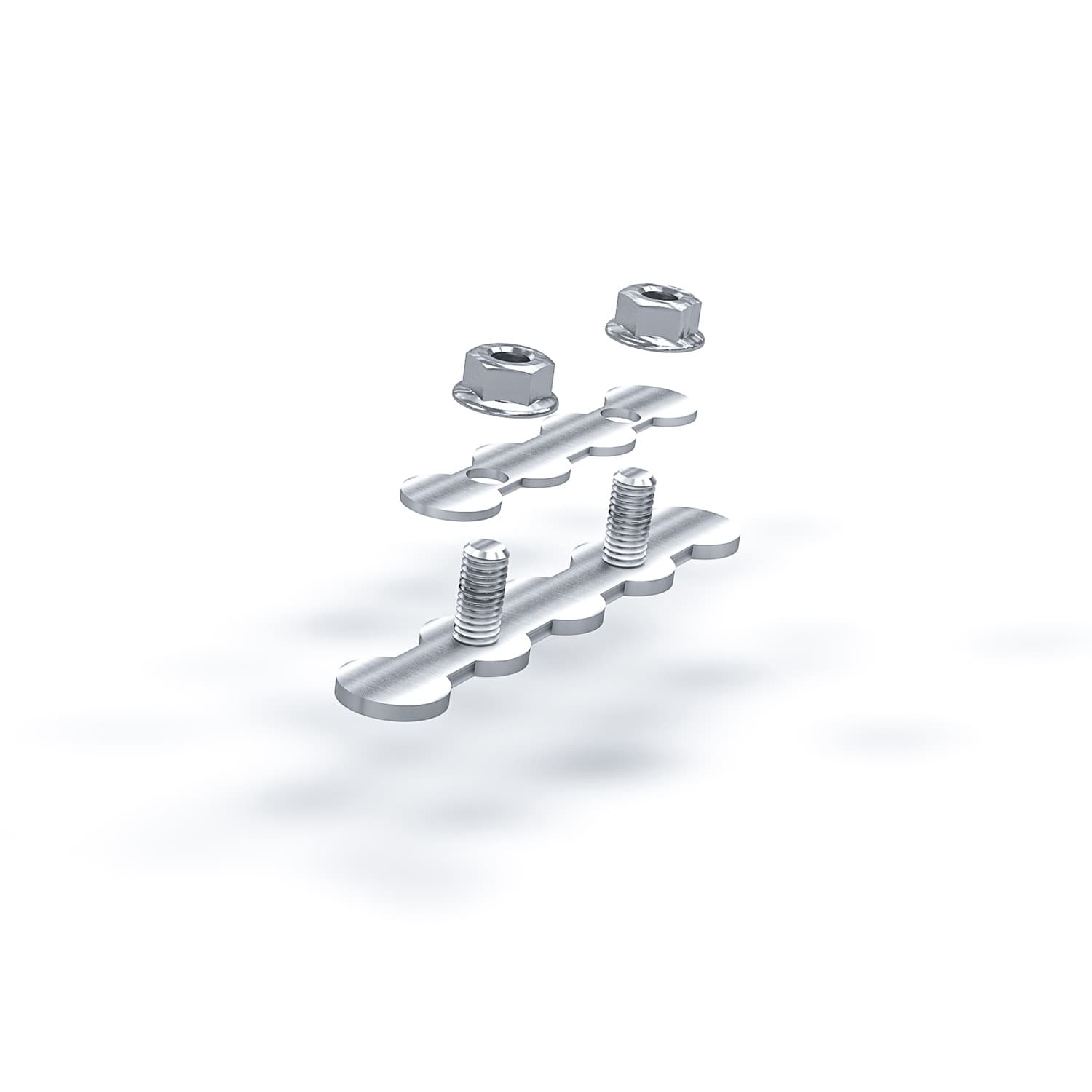 Offroadgrip - Nutbrille mit 2 x M8 Stehbolzen aus Edelstahl für Airlineschiene 25,4 mm Offroadgrip - Nutbrille mit 2 x M8 Stehbolzen aus Edelstahl für Airlineschiene 25,4 mm