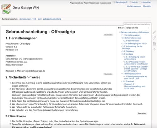 Gebrauchsanleitung WIKI Gebrauchsanleitung WIKI