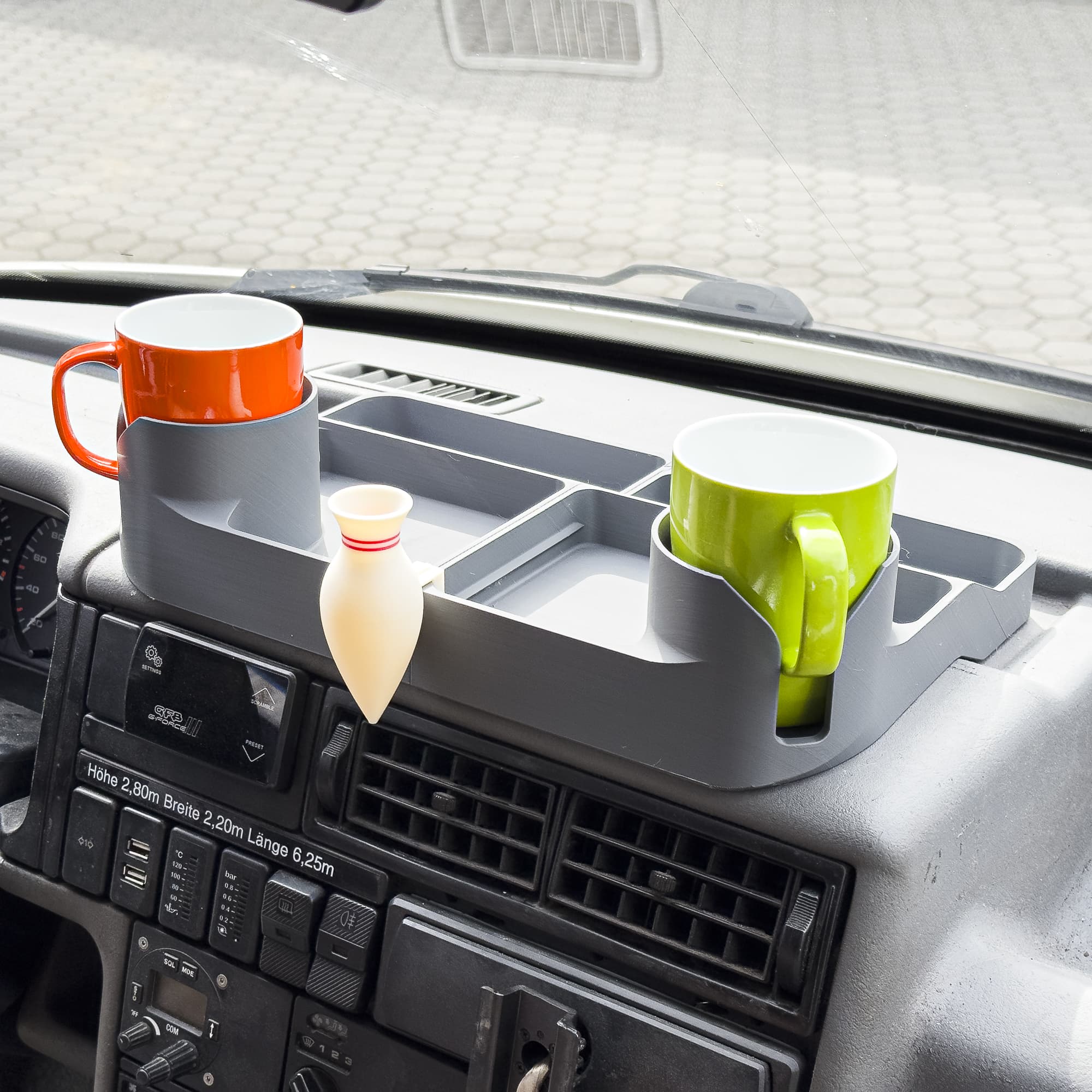 VW T4 Armaturenbrettablage 2.0 Gen. 2 - Variante B Organiser Becherhalter VW T4 Armaturenbrettablage 2.0 Gen. 2 - Variante B Organiser Becherhalter