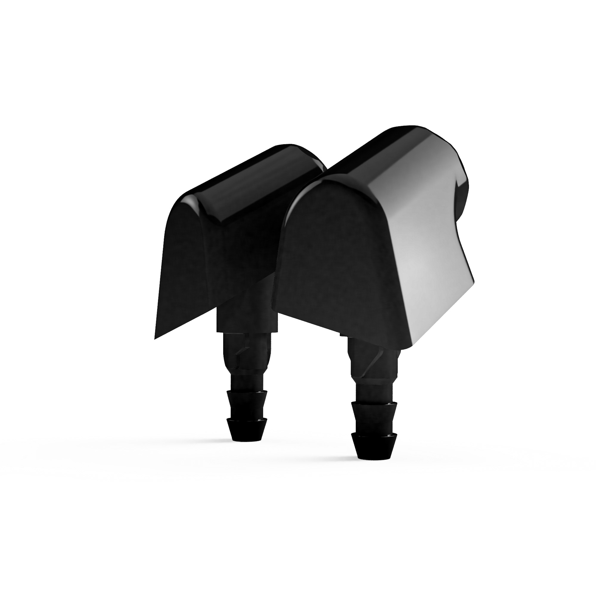 Spritzwasserdüsen für VW T4 Bus und Multivan, 2 Stück Kopflichtreinigungsdüsen VW T4 in schwarzer Ausführung